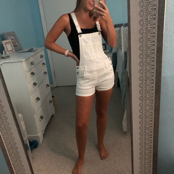 La Hearts Denim - Pacsun White Shorts Overalls